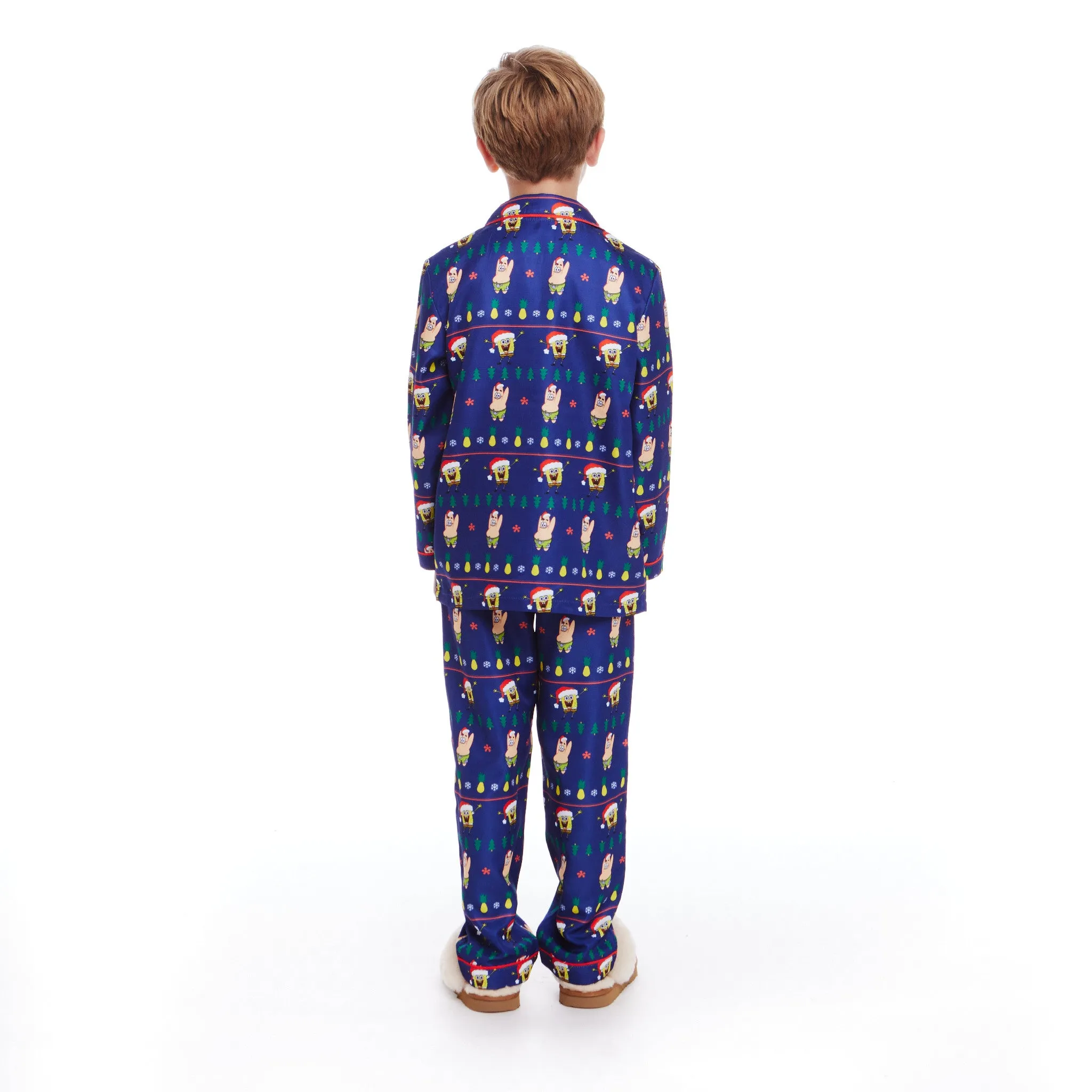 SpongeBob SquarePants™ x Andy & Evan® | Kids (2-12) Fair Isle Pajama Set | Navy