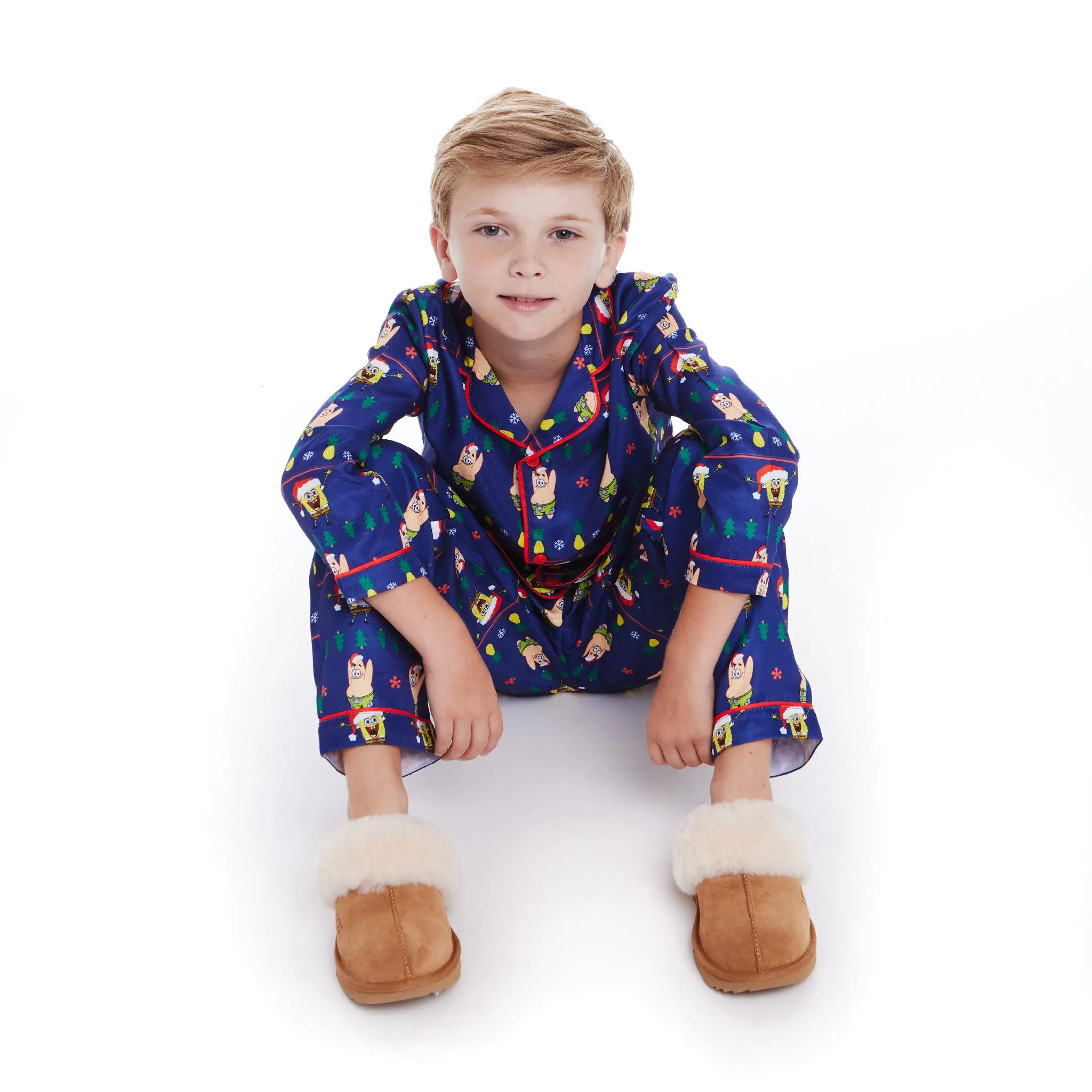 SpongeBob SquarePants™ x Andy & Evan® | Kids (2-12) Fair Isle Pajama Set | Navy