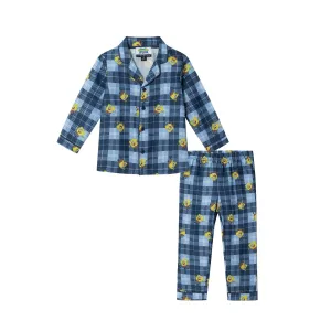 SpongeBob SquarePants™ x Andy & Evan® | Kids (2-7) Flannel Plaid Pajama Set | Navy