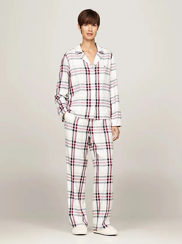 Tommy Hilfiger Women's Original PJ Set - Heritage Check Ivory