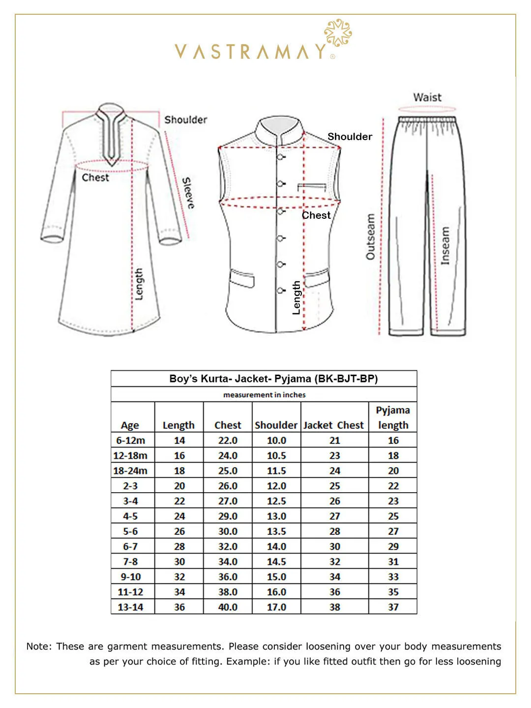 VASTRAMAY Boy's Yellow Woven Jacket With Cream Kurta and Pyjama Set