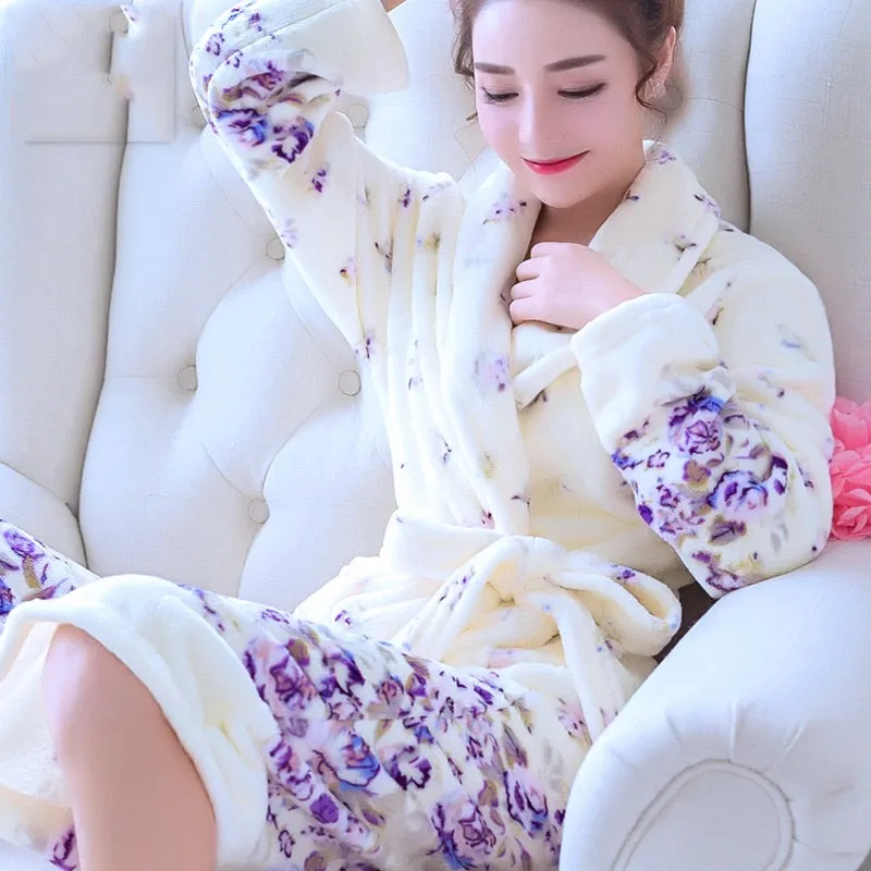 Women Coral Fleece Robe