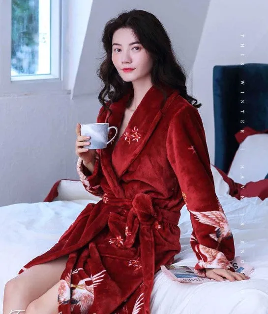 Women Coral Fleece Robe