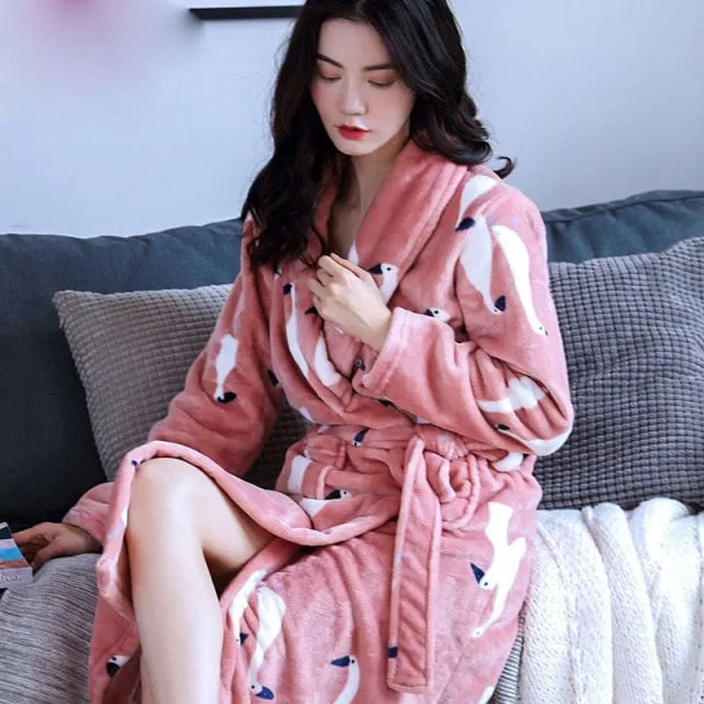 Women Coral Fleece Robe