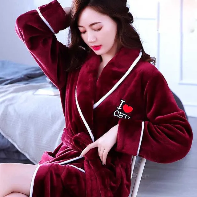 Women Coral Fleece Robe