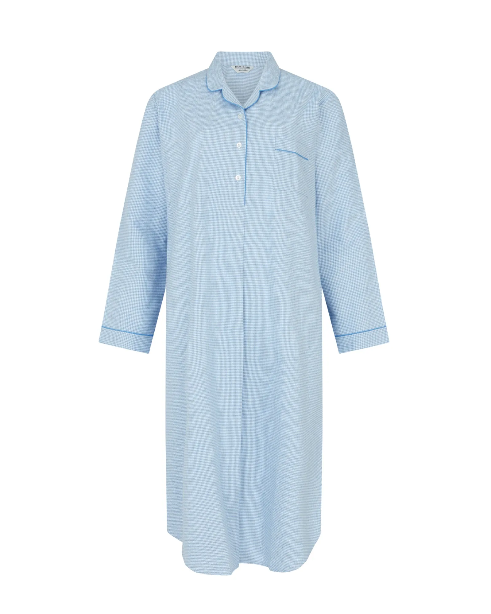 Women's Brushed Cotton Nightshirt - Willet Blue