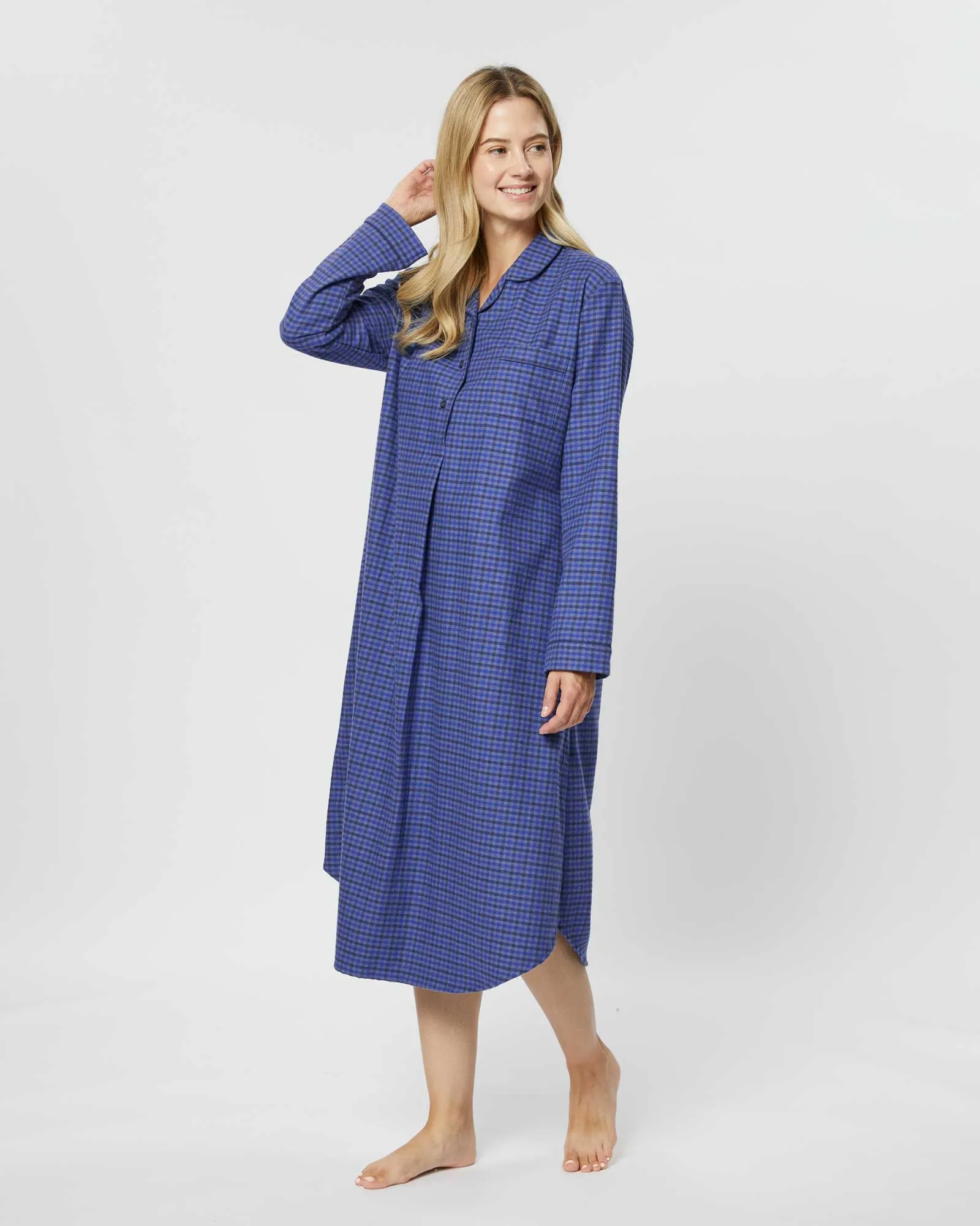 Women's Brushed Cotton Nightshirt - Winsford Check