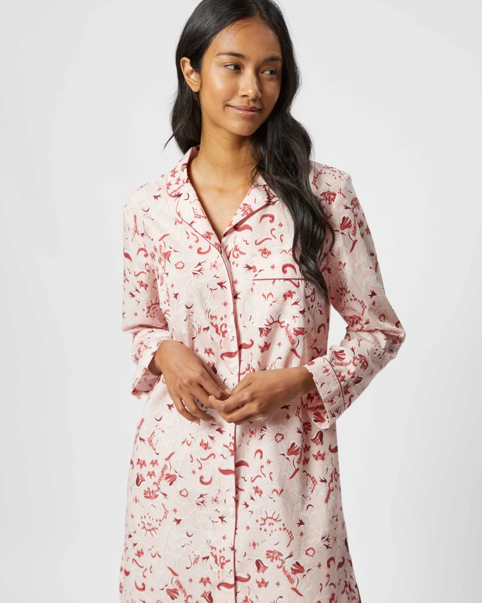 Women's Classic Cotton Nightshirt - Cassey Floral