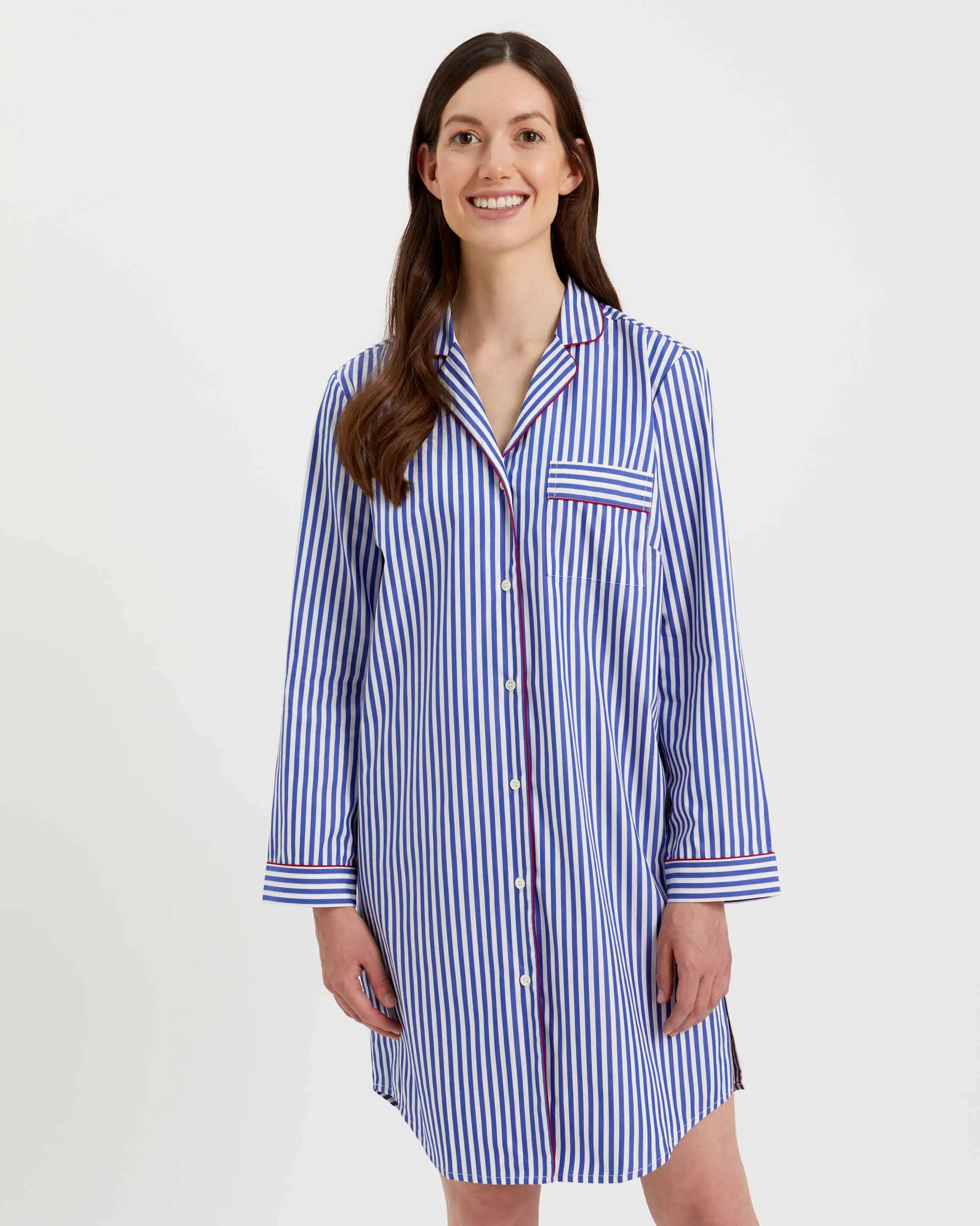 Women's Classic Cotton Nightshirt - St. Moritz