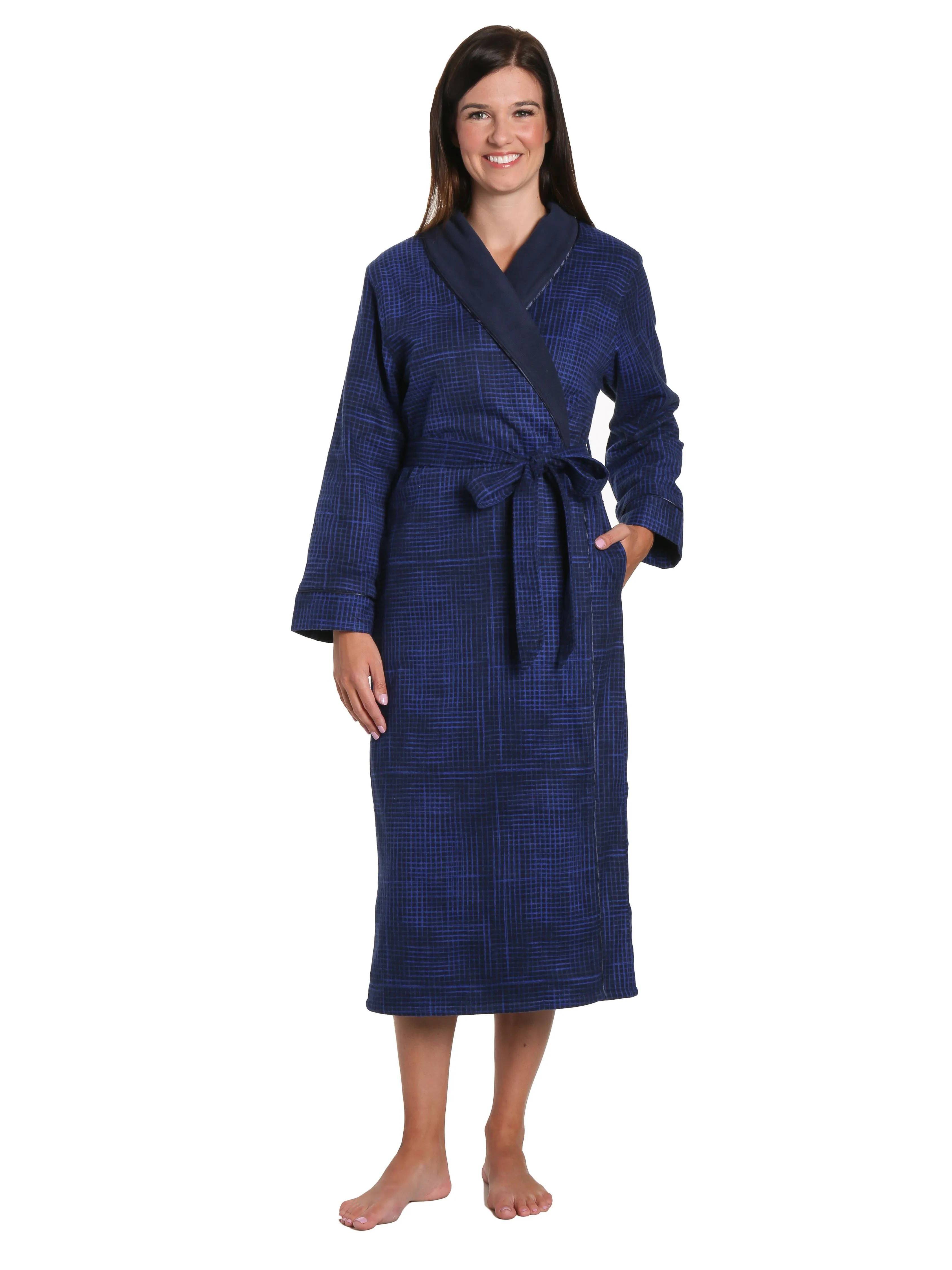 Women's Premium Flannel Fleece Lined Robe