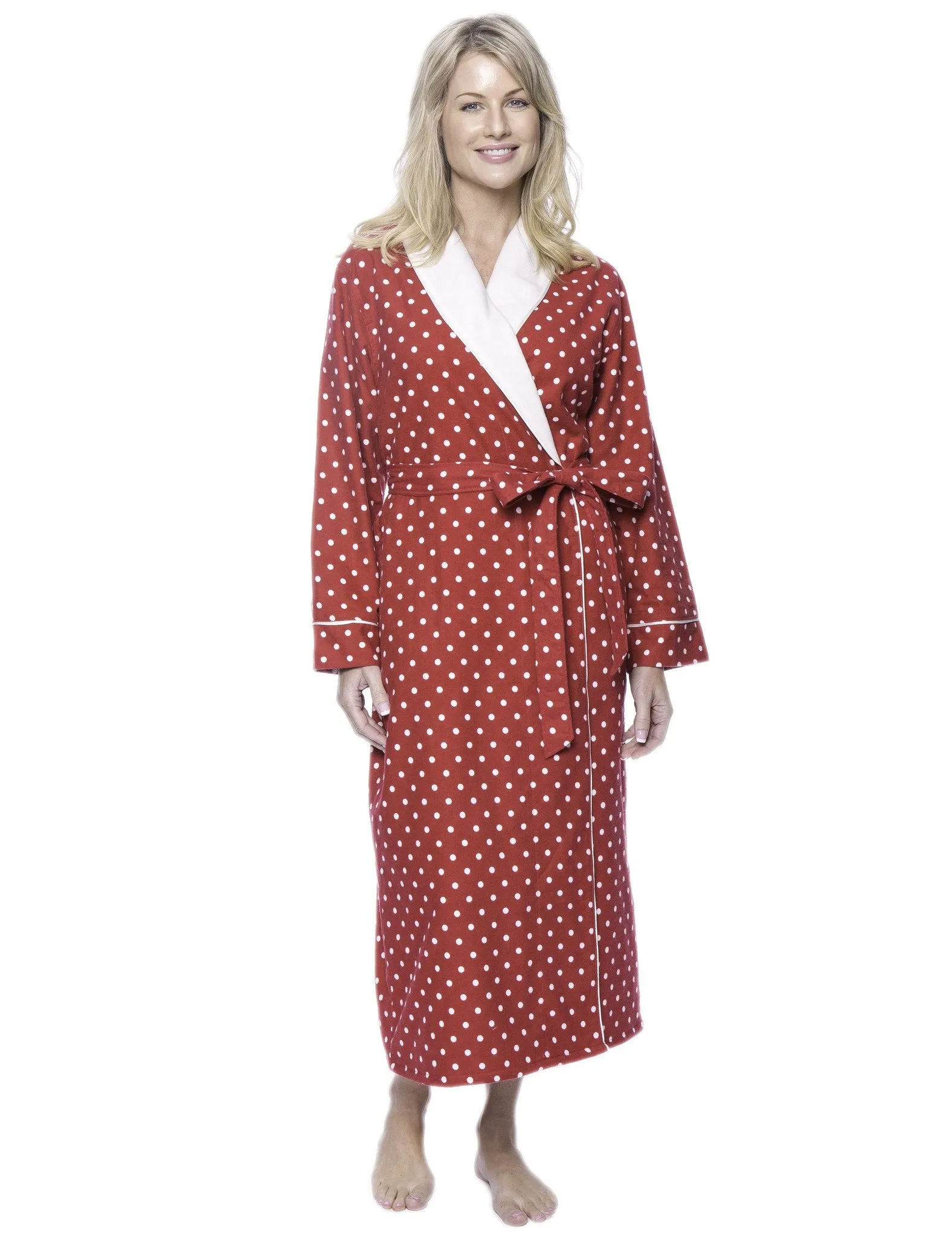 Women's Premium Flannel Fleece Lined Robe